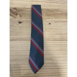 Vintage Christian Dior Tie Mens Black Red Made In USA